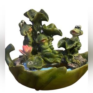 Green Frog Pond Reptile Water Feature